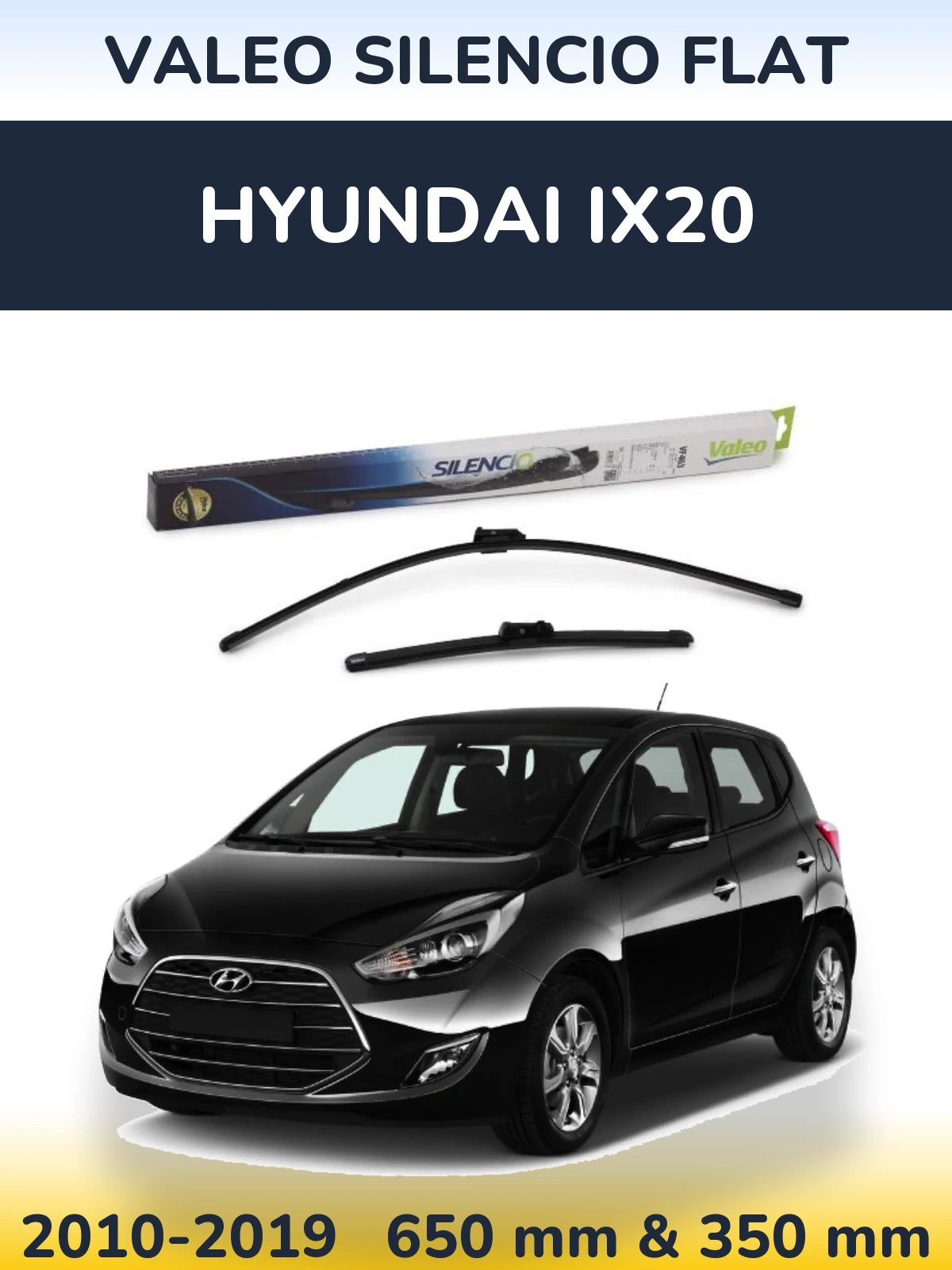 Torkarblad Valeo Silencio Flat för Hyundai ix20