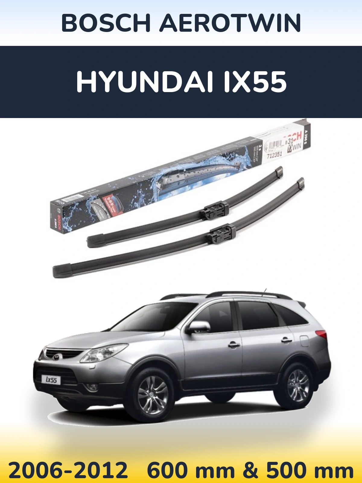 Torkarblad BOSCH AeroTwin för Hyundai ix55