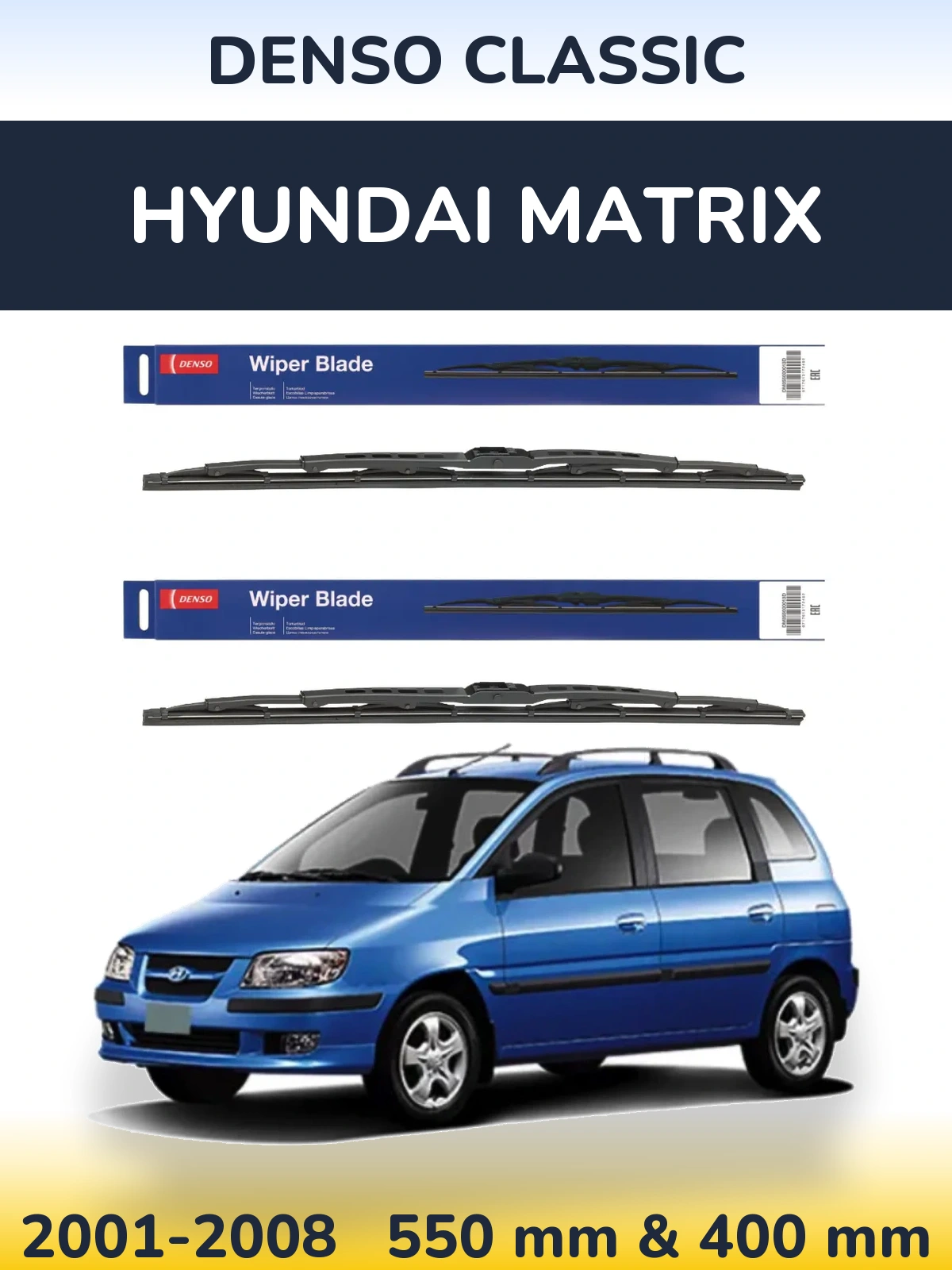 Torkarblad Denso Classic för Hyundai Matrix