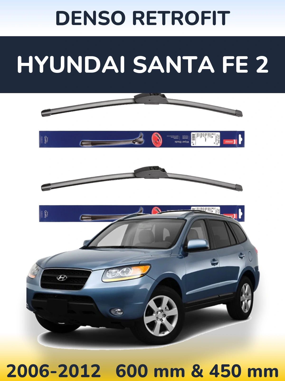 Torkarblad Denso Retrofit för Hyundai Santa Fe 2