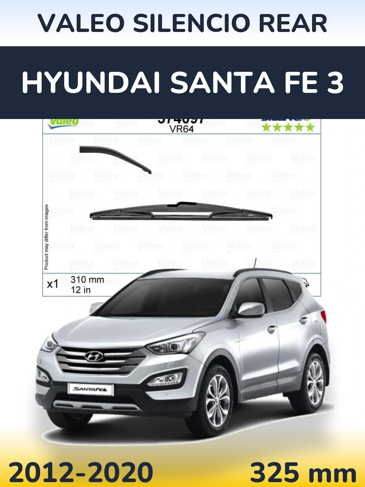 Torkarblad Valeo Silencio Rear för Hyundai Santa Fe 3