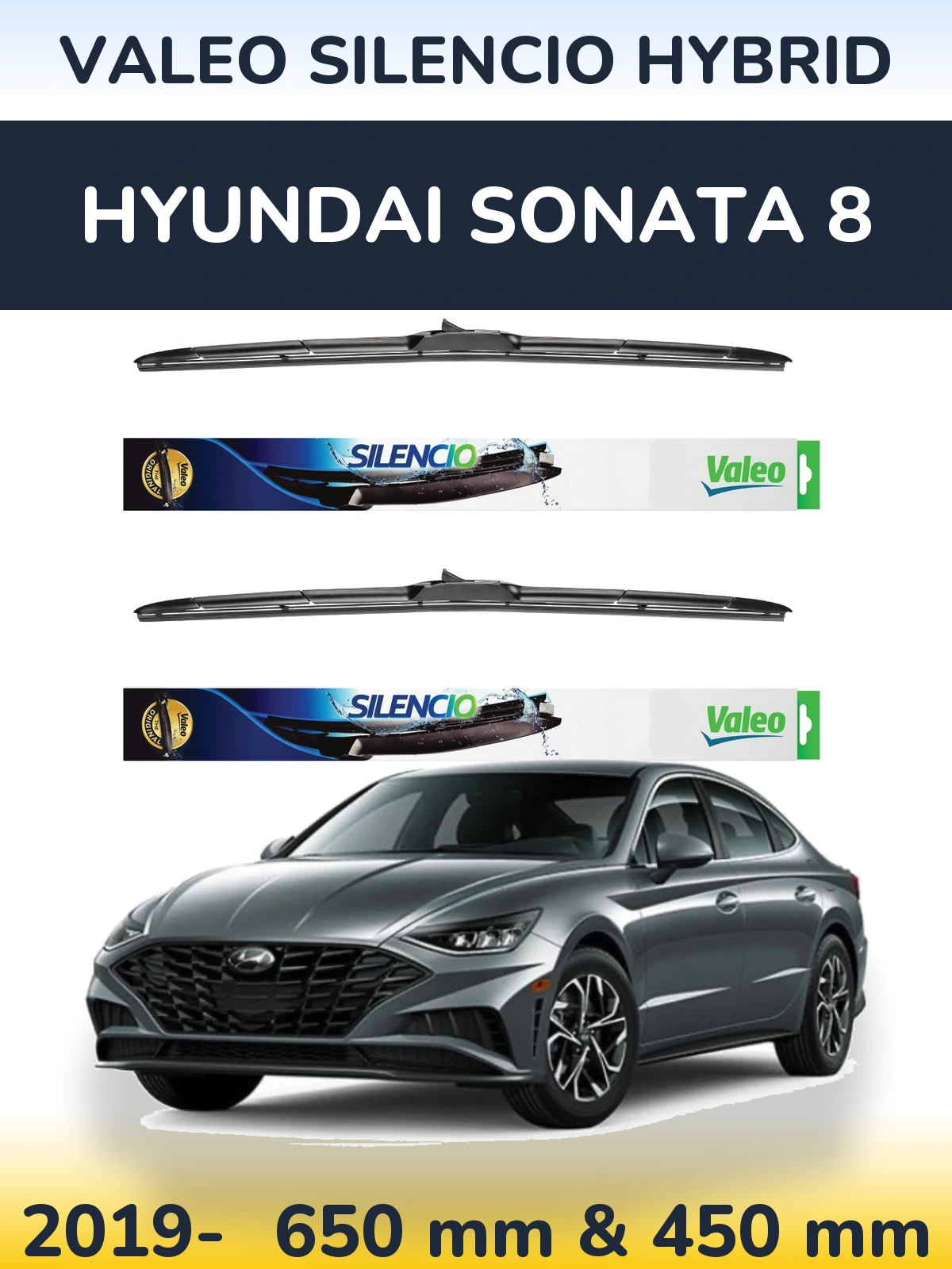 Torkarblad Valeo Silencio Hybrid för Hyundai Sonata 8