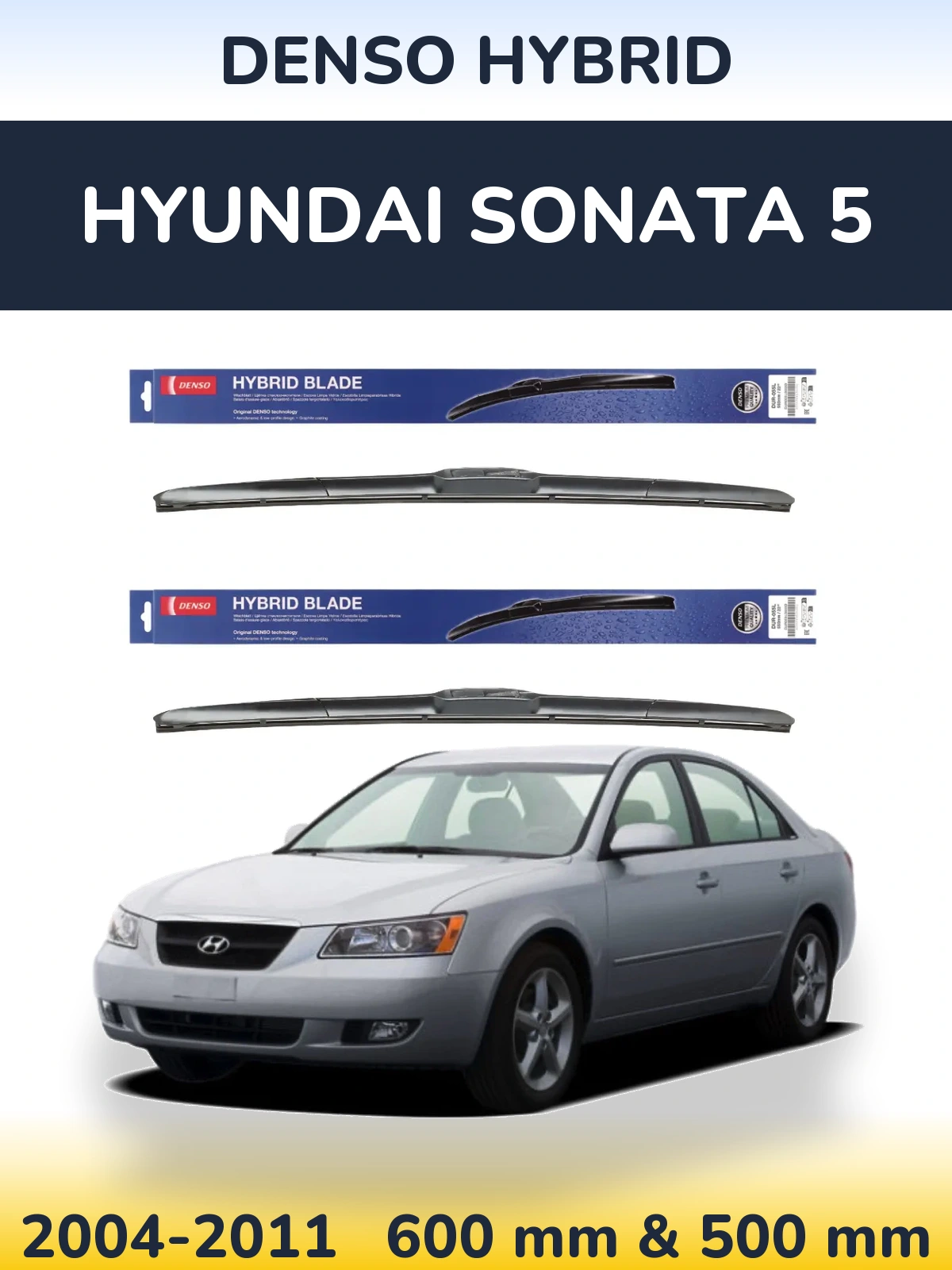 Torkarblad Denso Hybrid för Hyundai Sonata 5
