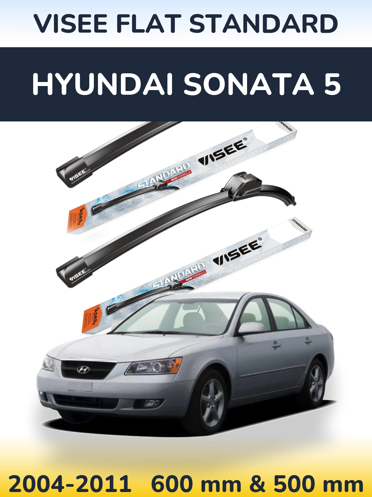 Torkarblad VISEE FLAT STANDARD för Hyundai Sonata 5