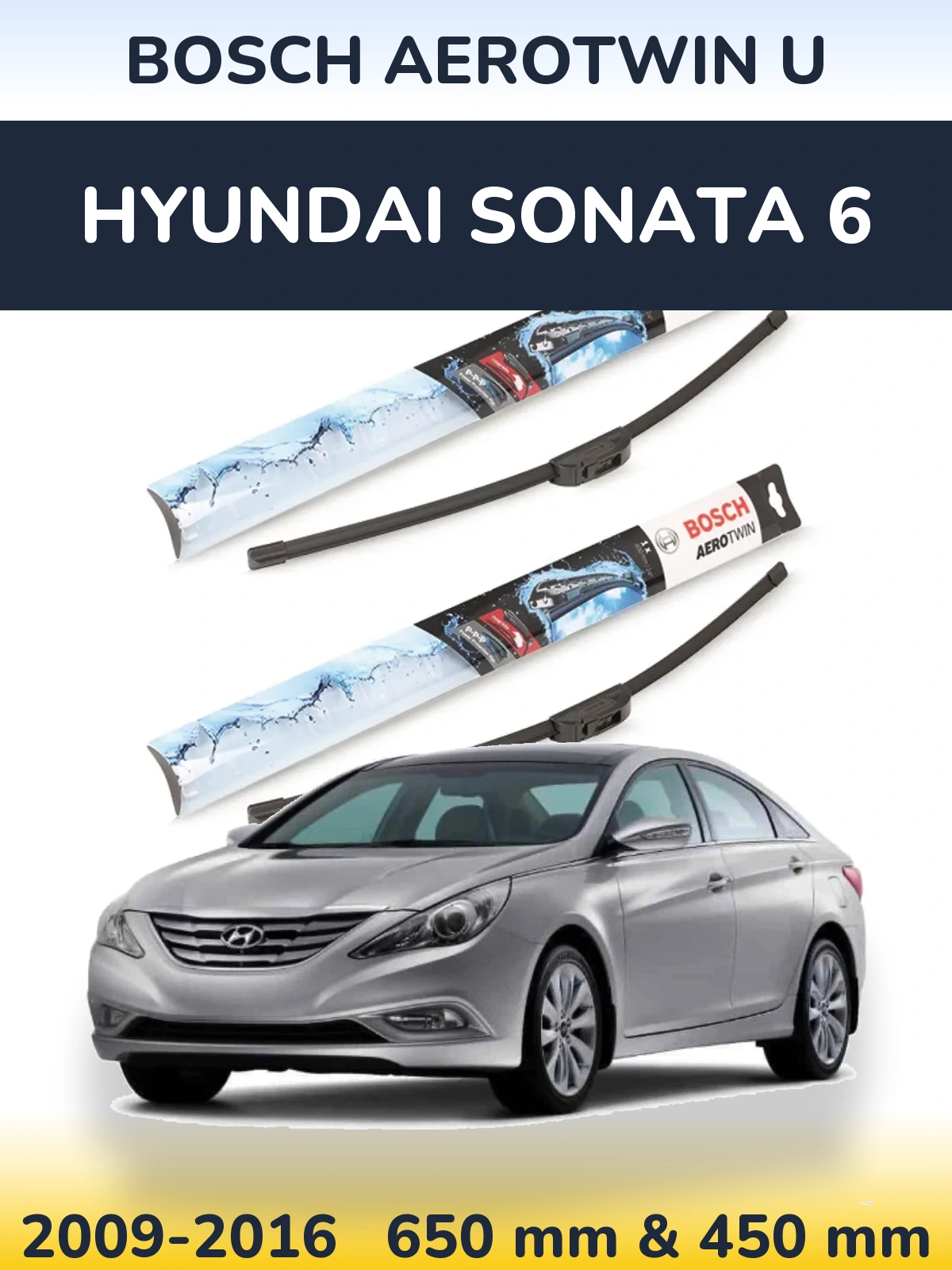 Torkarblad BOSCH AeroTwin U för Hyundai Sonata 6