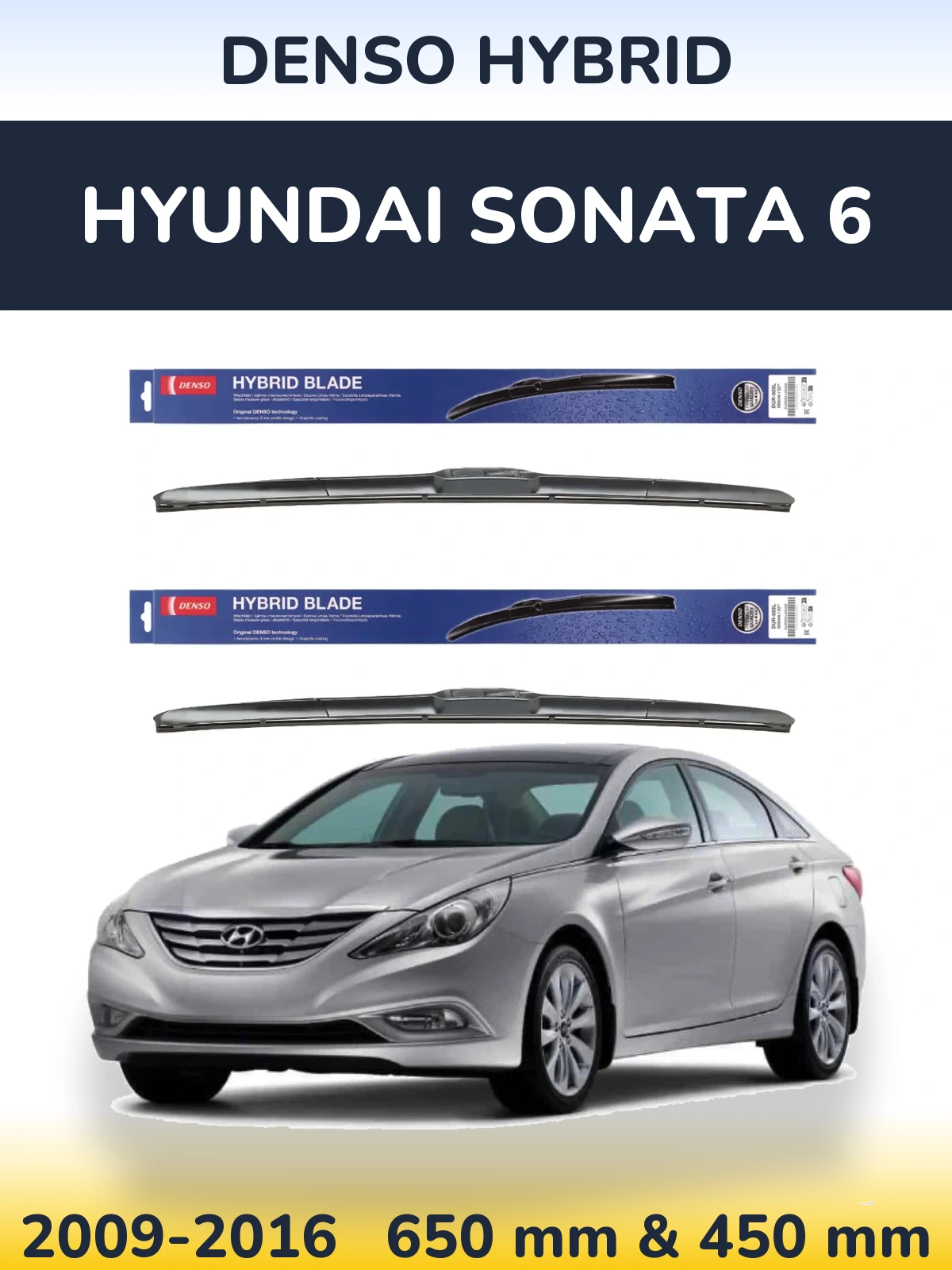 Torkarblad Denso Hybrid för Hyundai Sonata 6