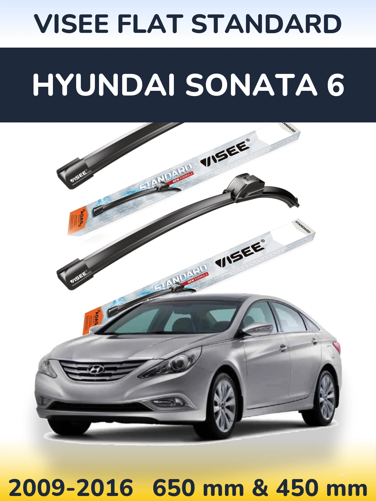 Torkarblad VISEE FLAT STANDARD för Hyundai Sonata 6