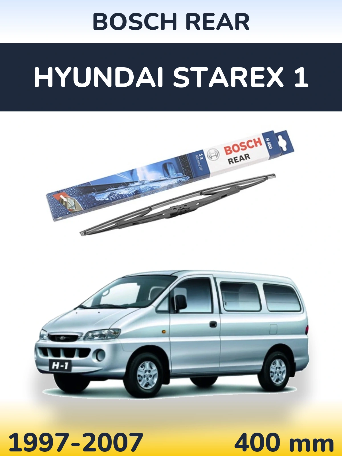 Rear wiper blade BOSCH Rear 400 mm for Hyundai Starex 1 1997-2007