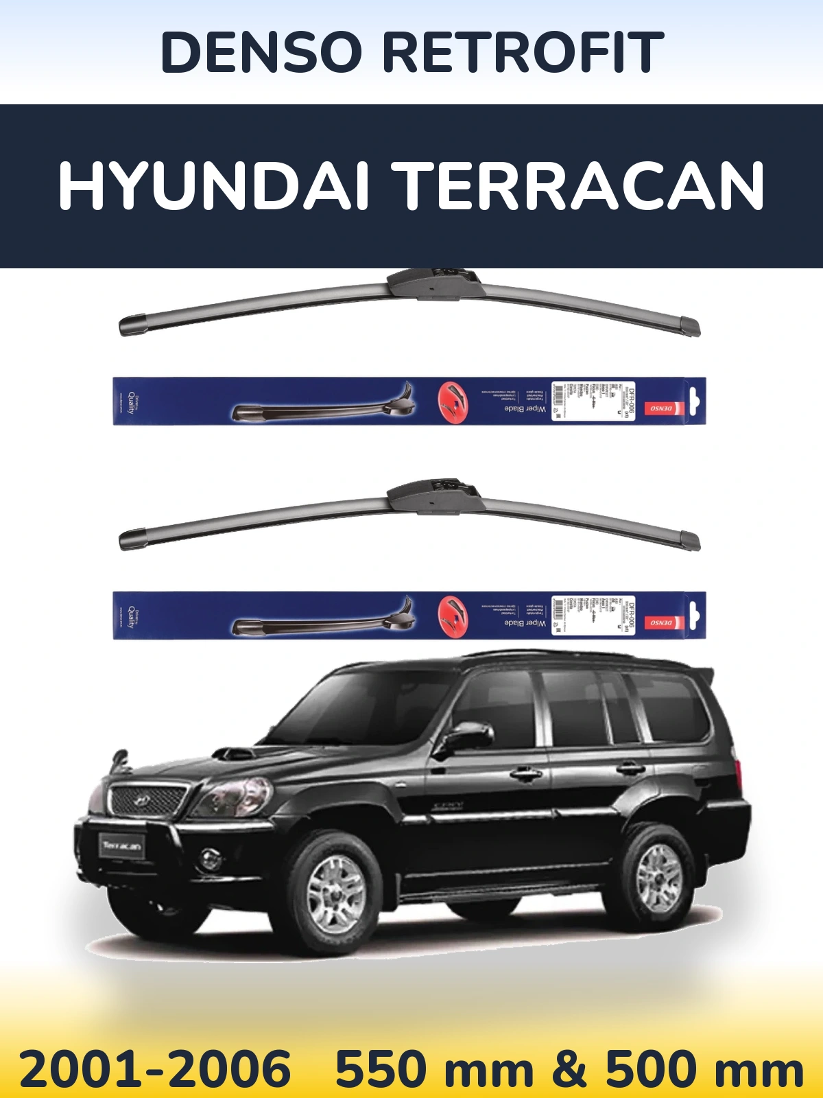 Torkarblad Denso Retrofit för Hyundai Terracan