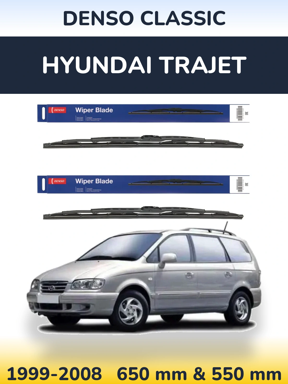 Torkarblad Denso Classic för Hyundai Trajet