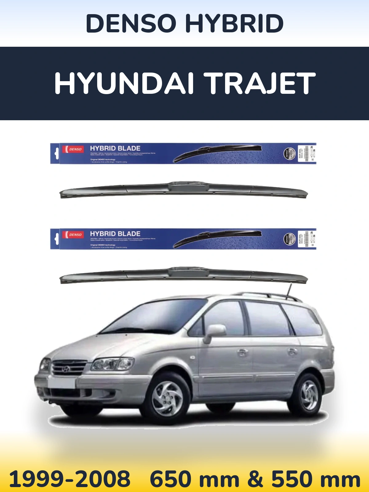 Torkarblad Denso Hybrid för Hyundai Trajet