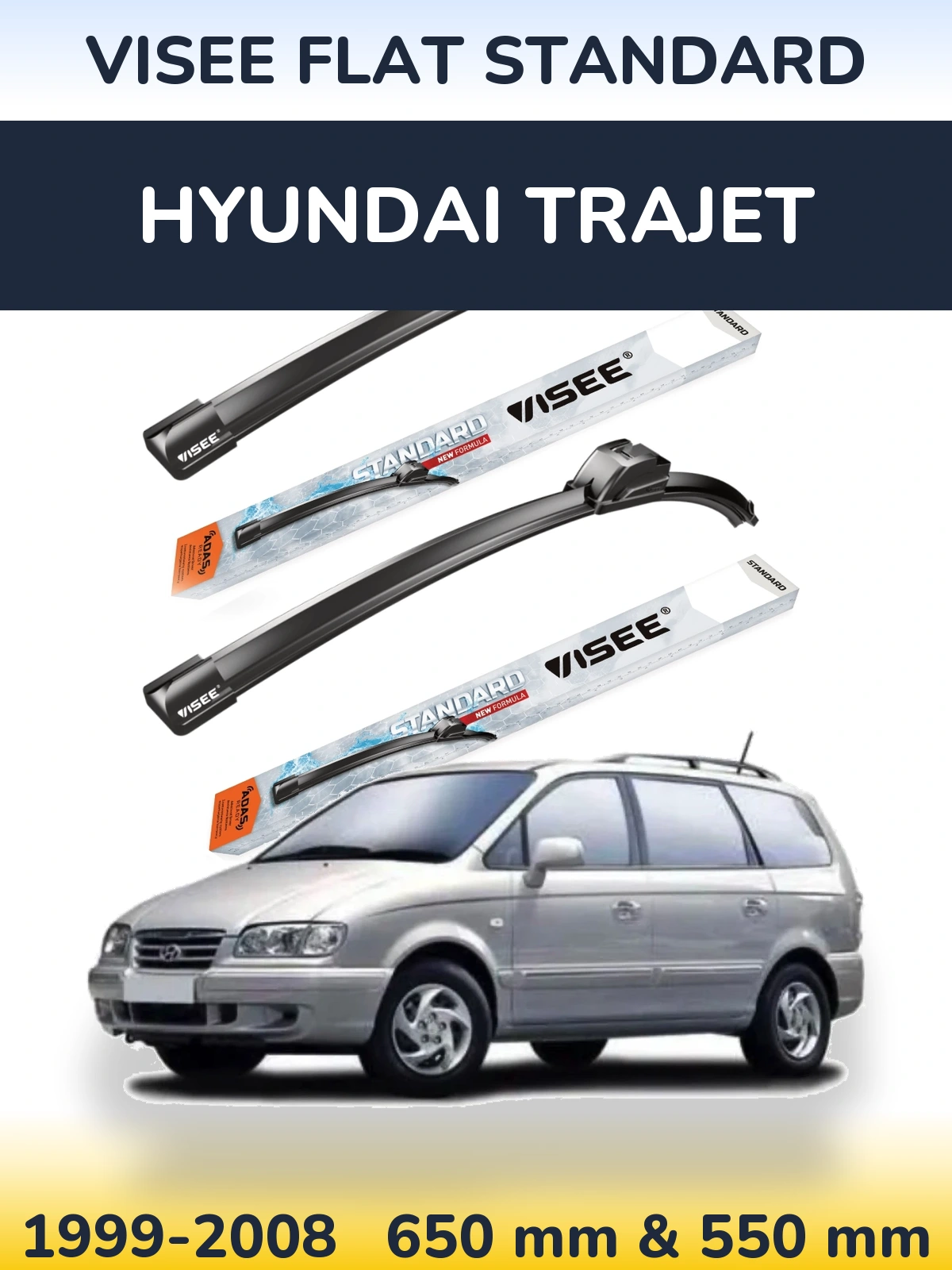 Torkarblad VISEE FLAT STANDARD för Hyundai Trajet