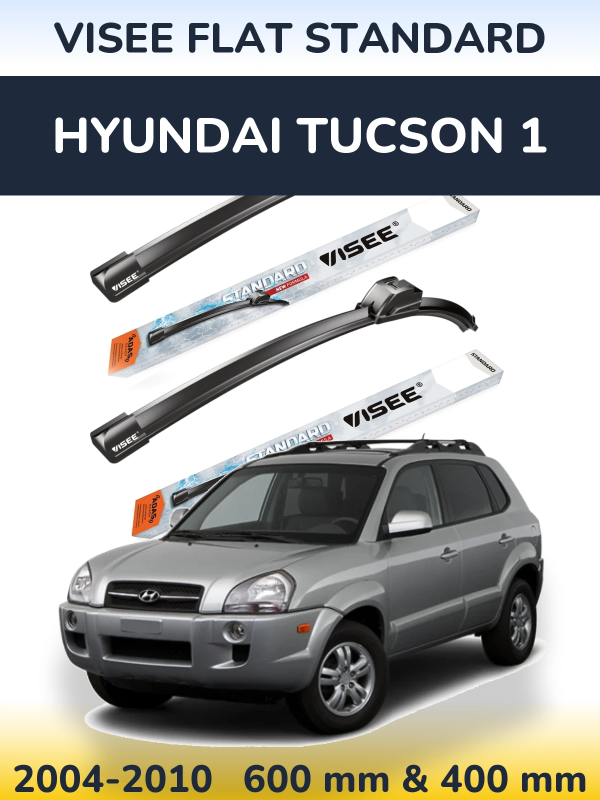 Torkarblad VISEE FLAT STANDARD för Hyundai Tucson 1