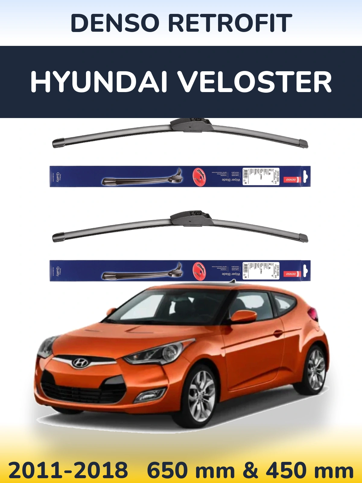 Torkarblad Denso Retrofit för Hyundai Veloster