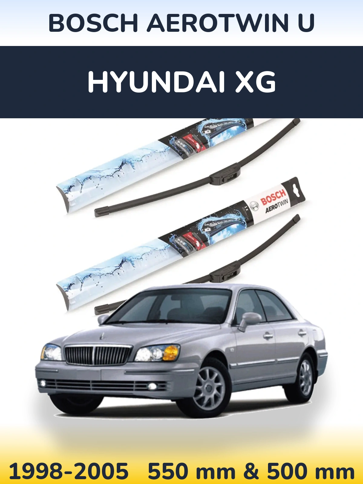 Torkarblad BOSCH AeroTwin U för Hyundai XG