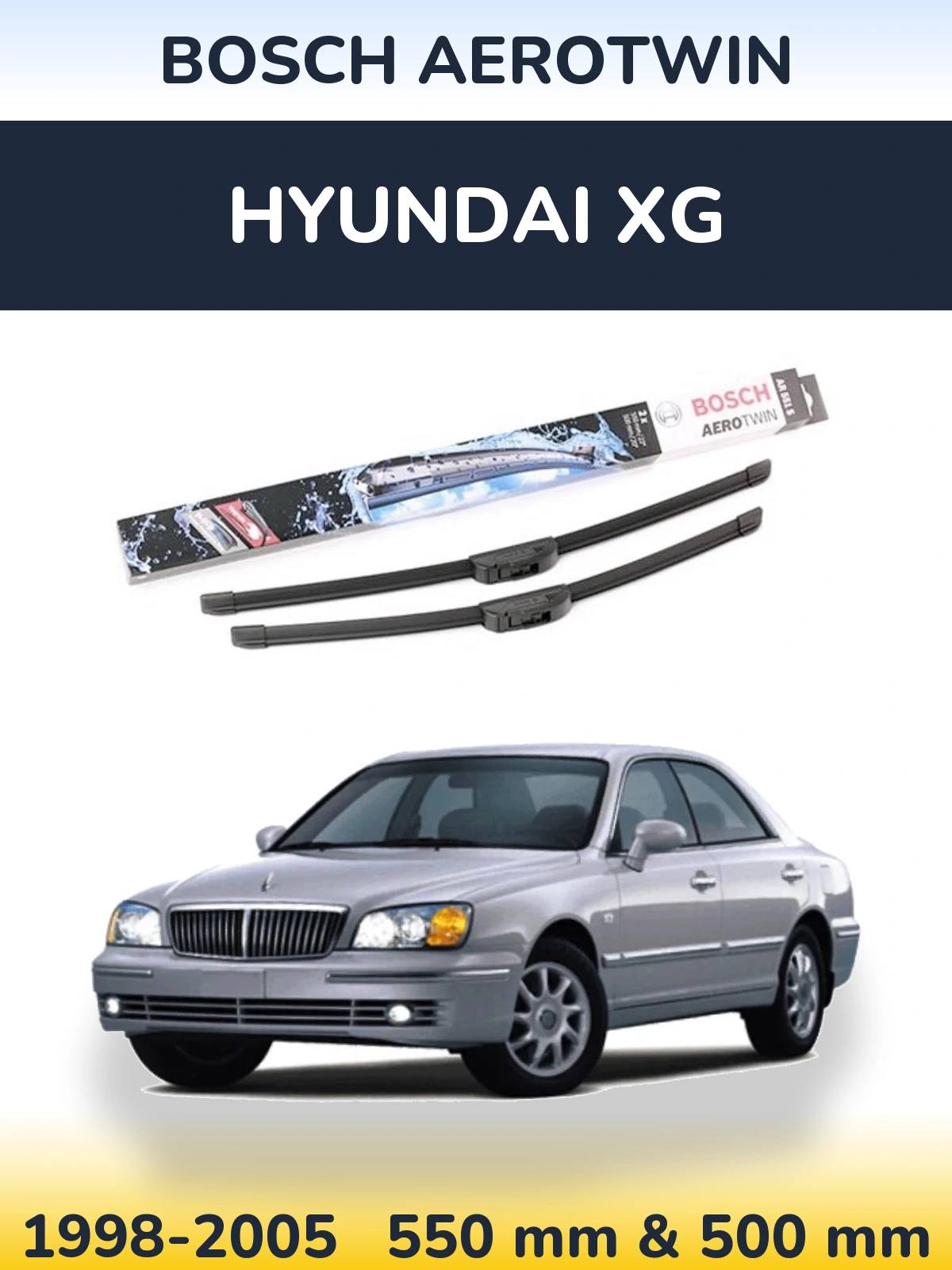 Torkarblad BOSCH AeroTwin för Hyundai XG