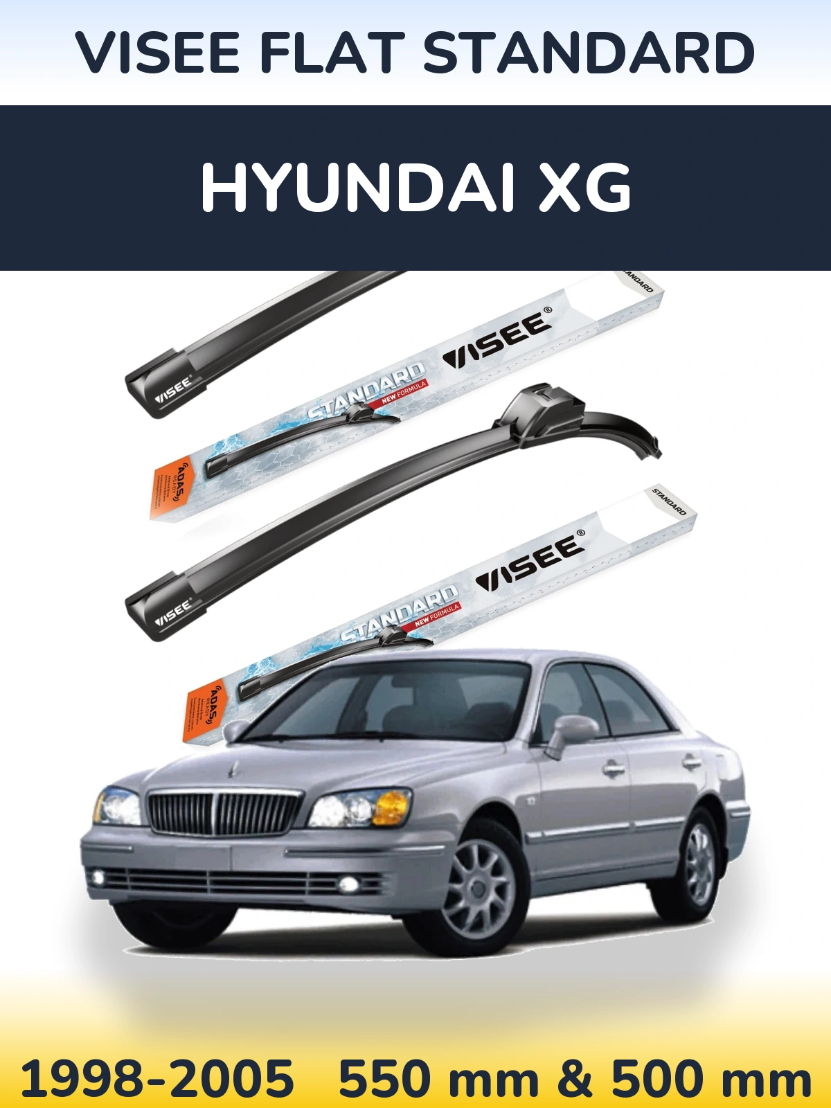 Torkarblad VISEE FLAT STANDARD för Hyundai XG