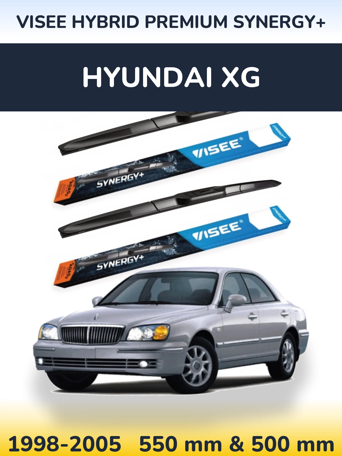 Torkarblad VISEE HYBRID PREMIUM SYNERGY+ för Hyundai XG