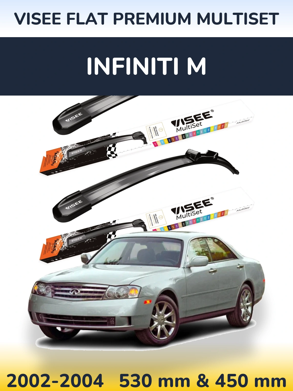 Torkarblad VISEE FLAT PREMIUM MultiSet för Infiniti M
