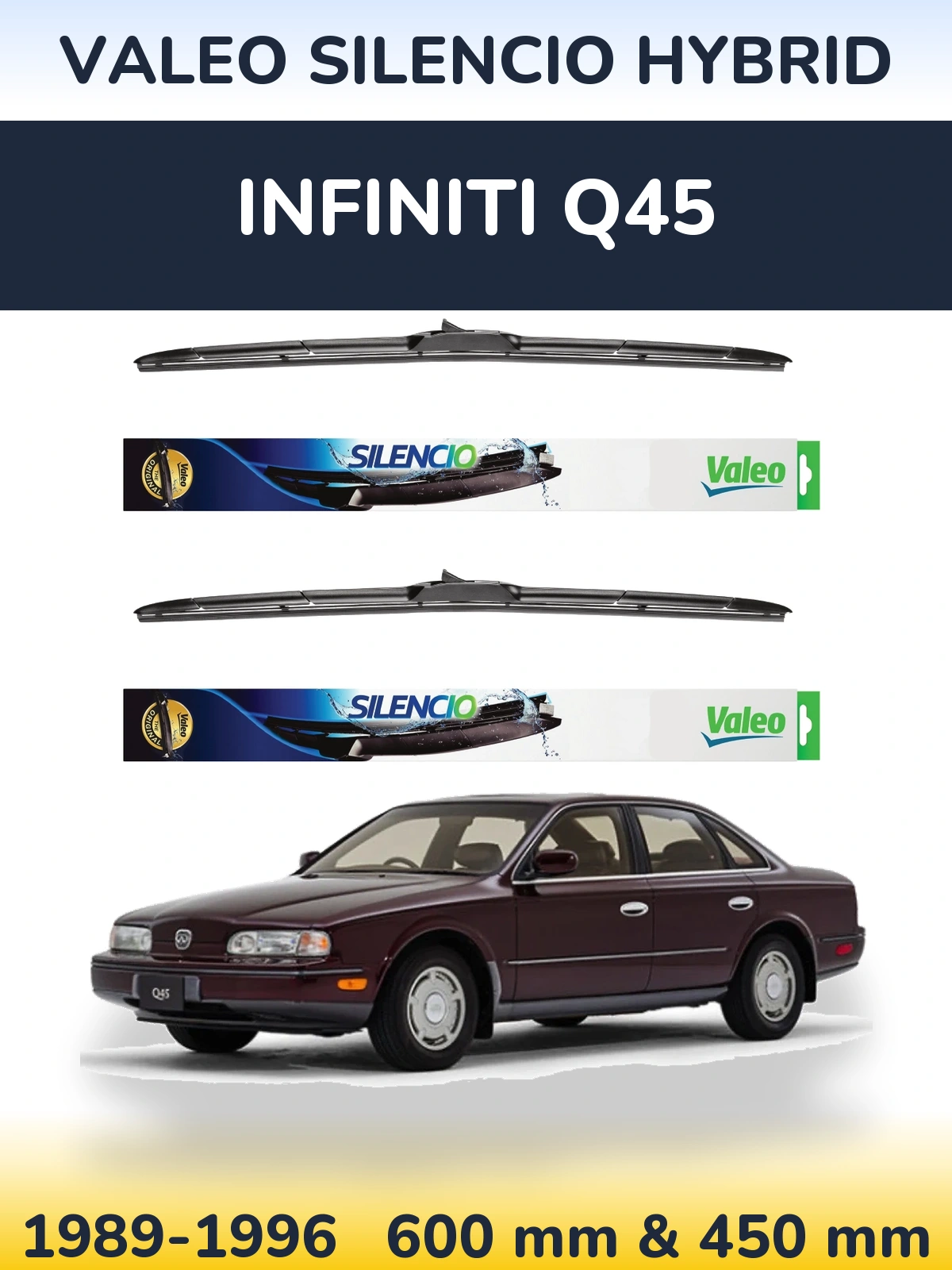 Torkarblad Valeo Silencio Hybrid för Infiniti Q45
