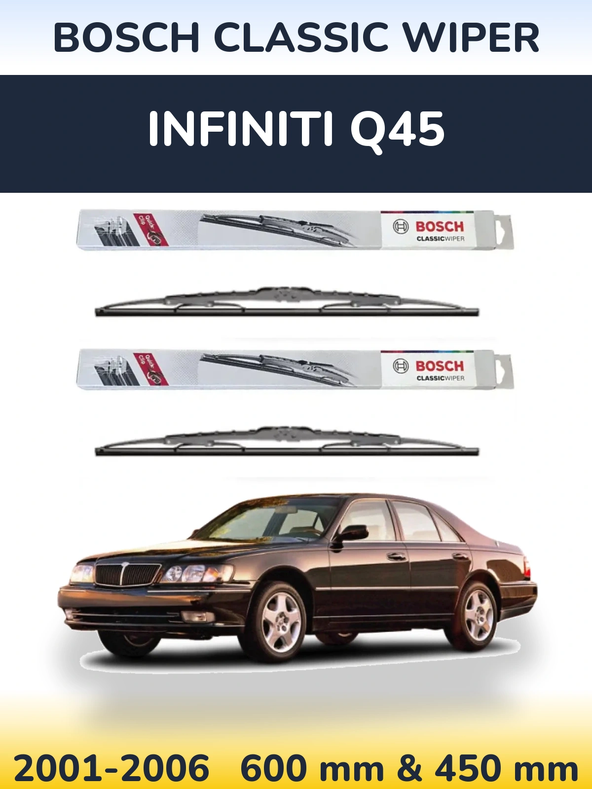 Torkarblad BOSCH Classic Wiper för Infiniti Q45