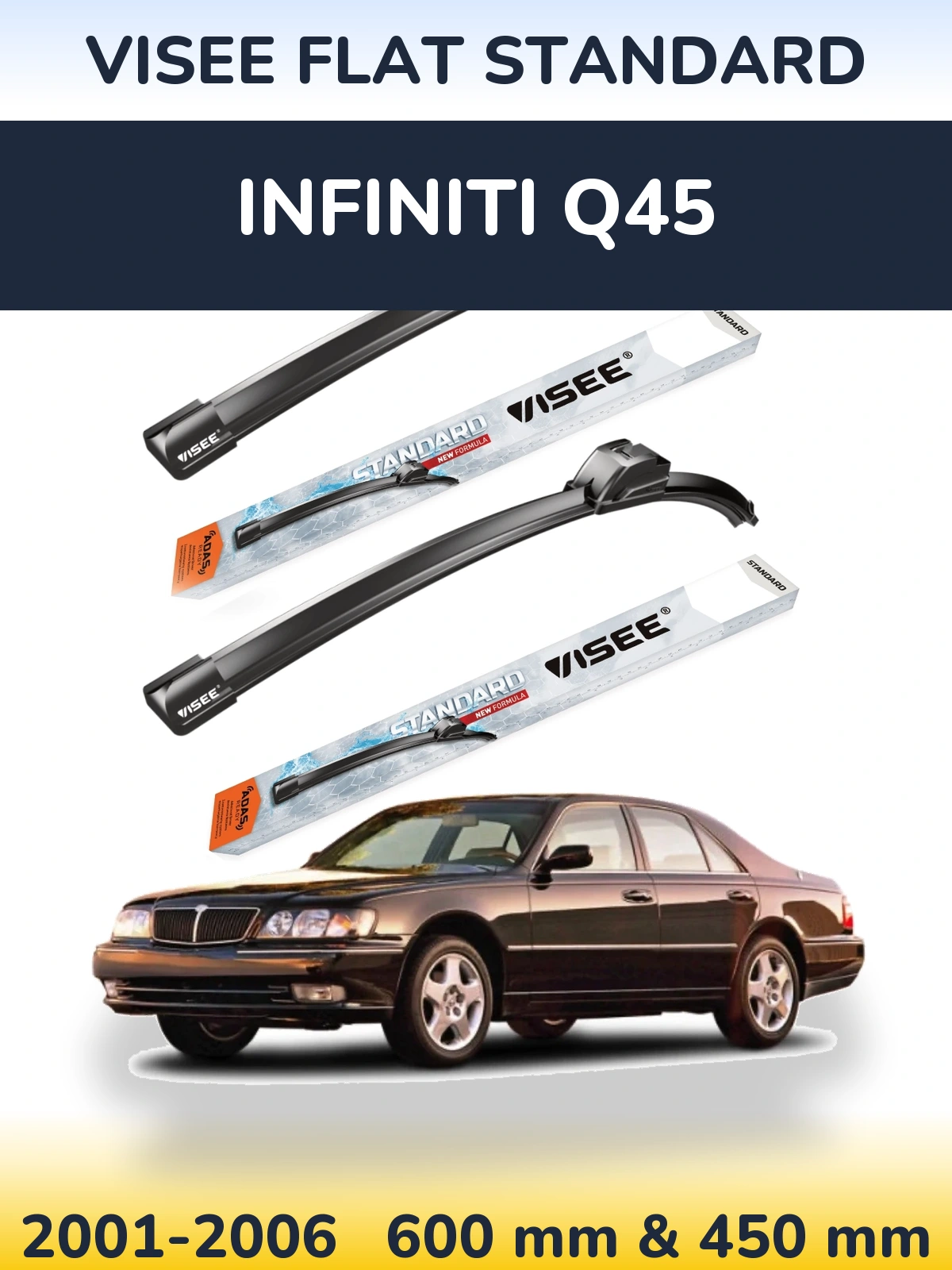 Torkarblad VISEE FLAT STANDARD för Infiniti Q45