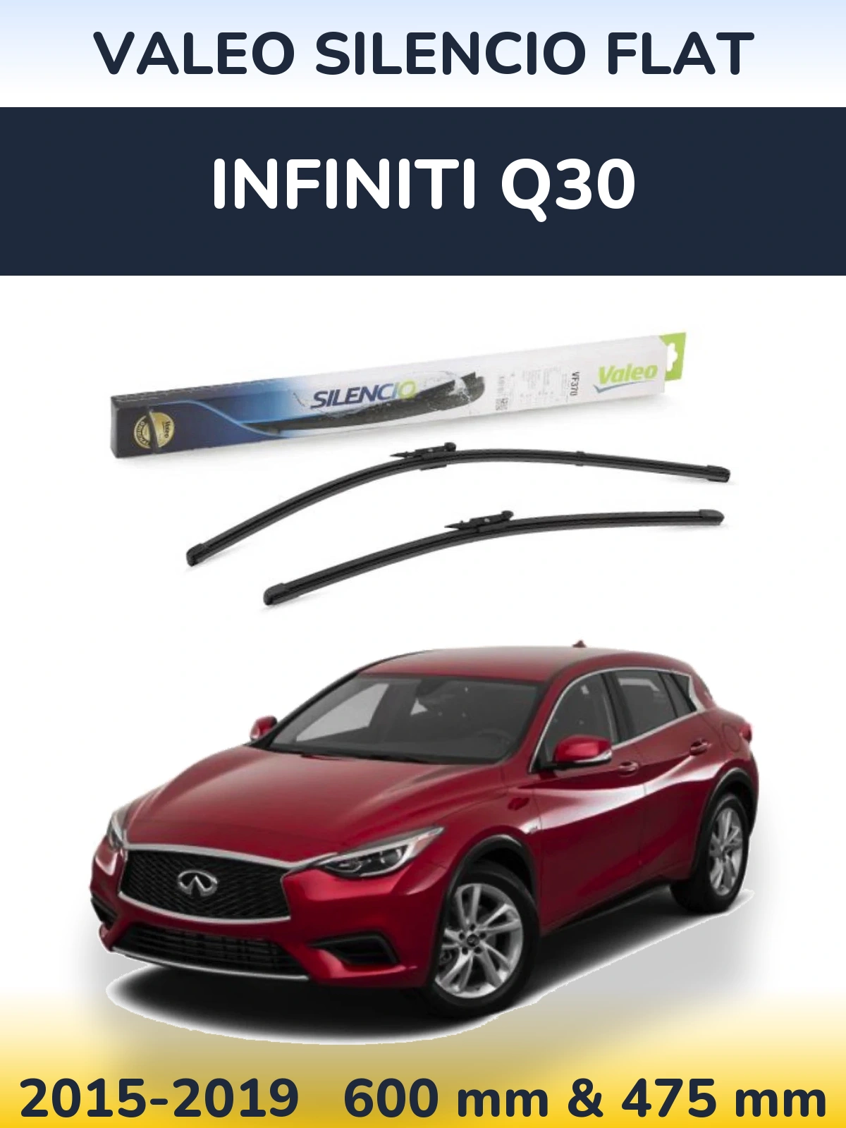 Torkarblad Valeo Silencio Flat för Infiniti Q30