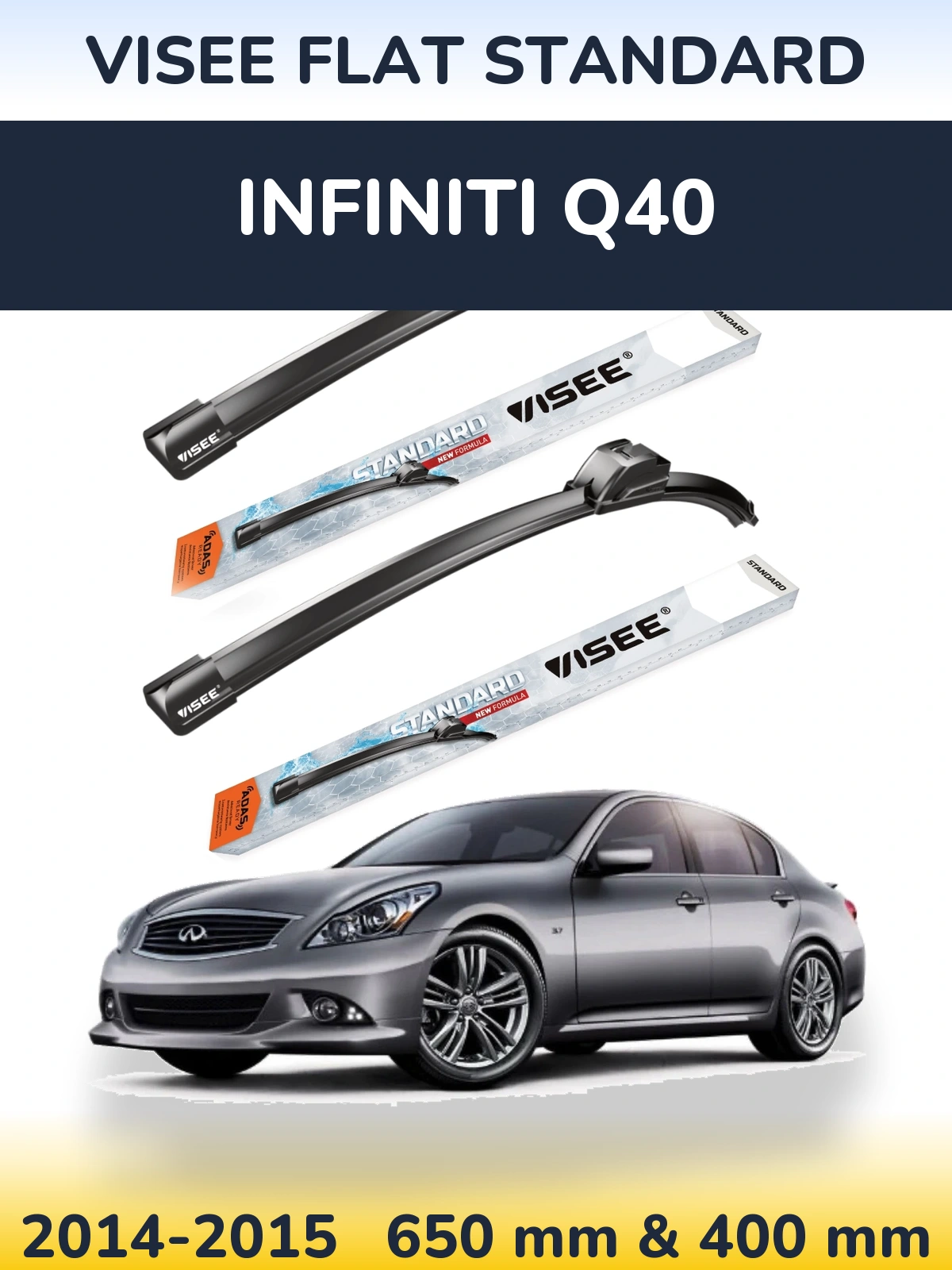 Torkarblad VISEE FLAT STANDARD för Infiniti Q40