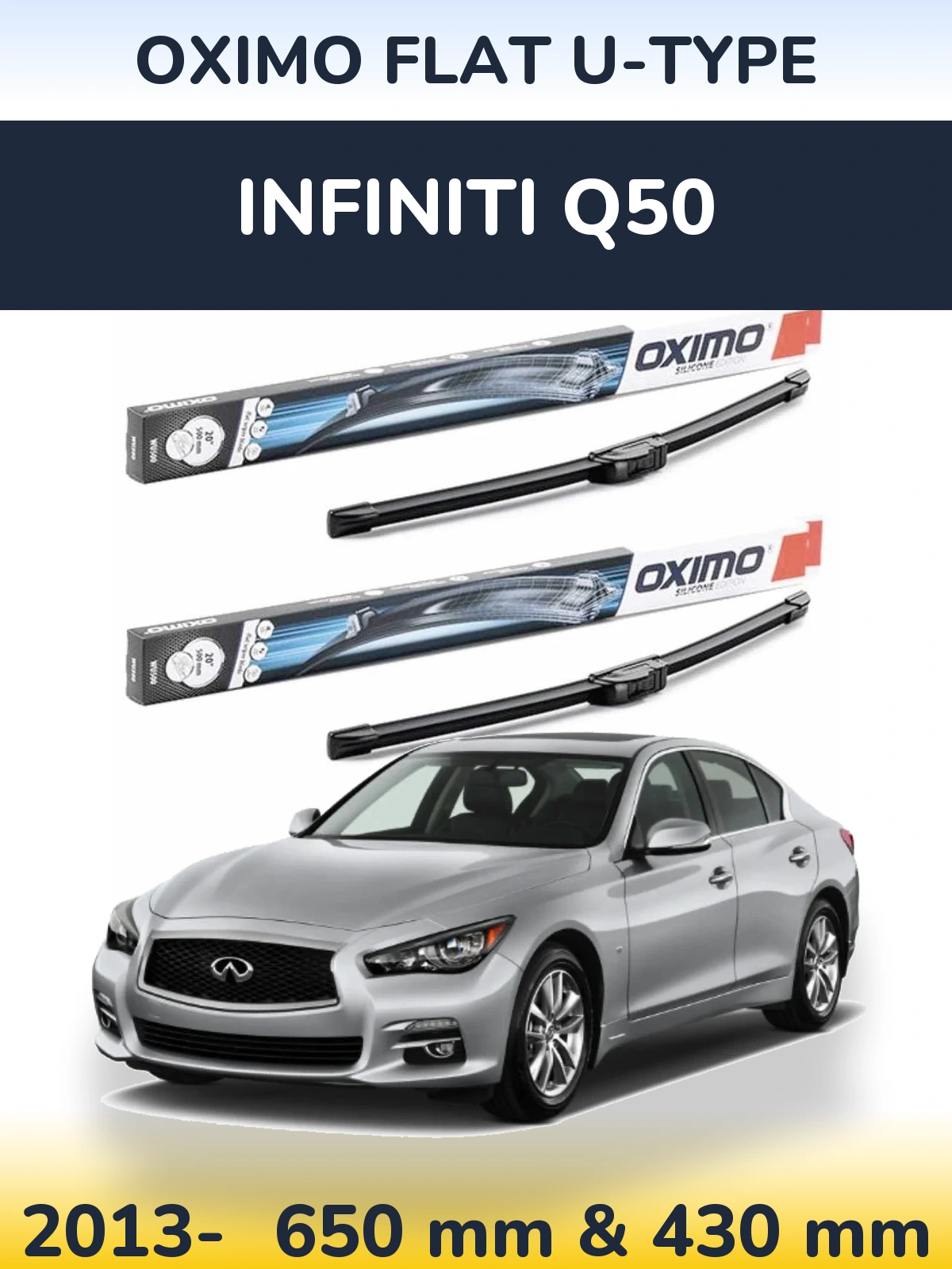 Torkarblad Oximo Flat U-type för Infiniti Q50