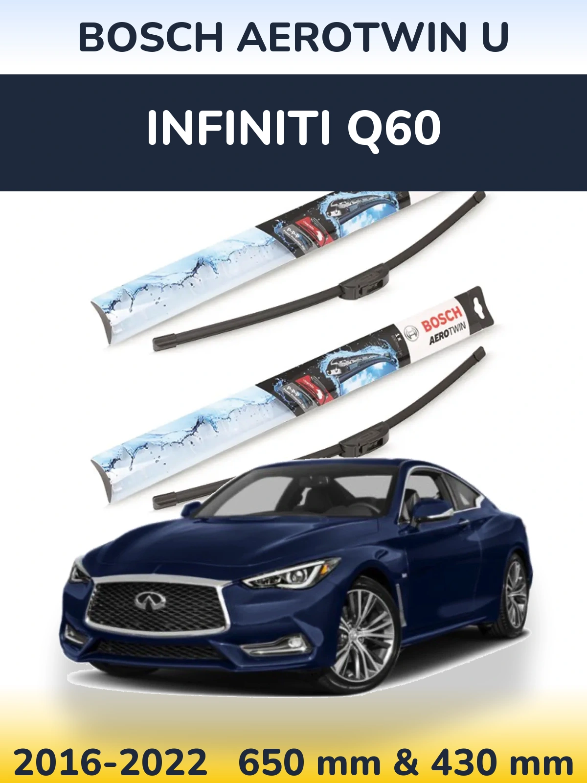 Torkarblad BOSCH AeroTwin U för Infiniti Q60