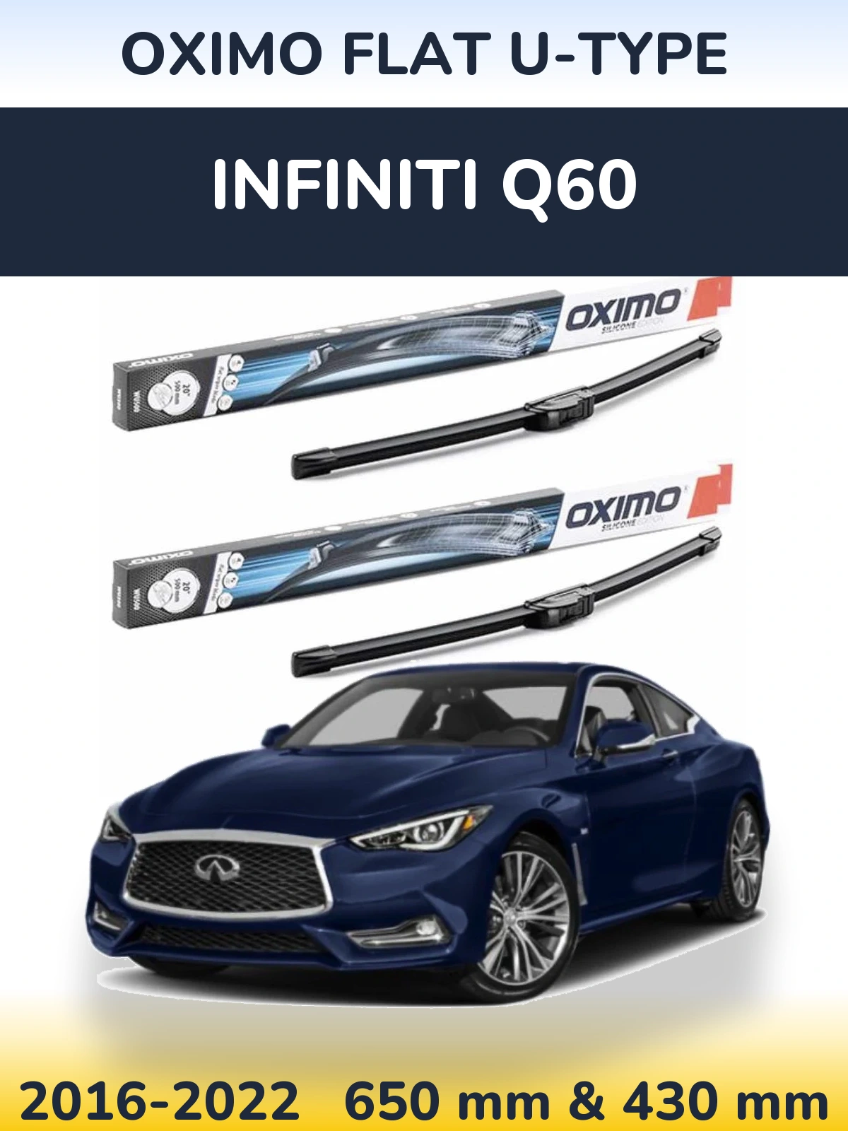Torkarblad Oximo Flat U-type för Infiniti Q60