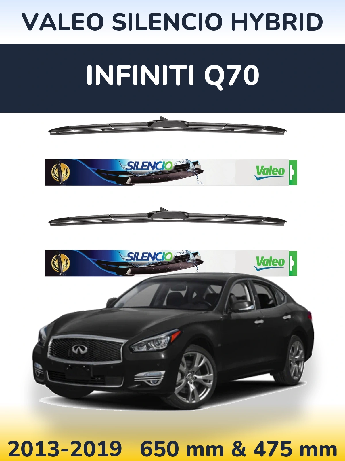 Torkarblad Valeo Silencio Hybrid för Infiniti Q70