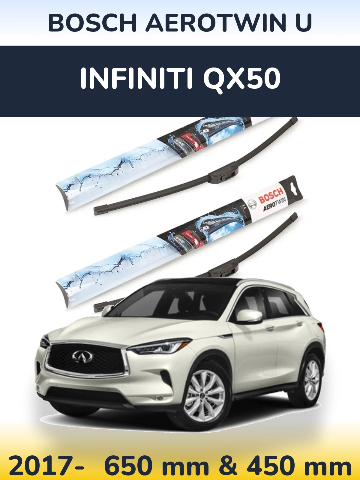 Torkarblad BOSCH AeroTwin U för Infiniti QX50