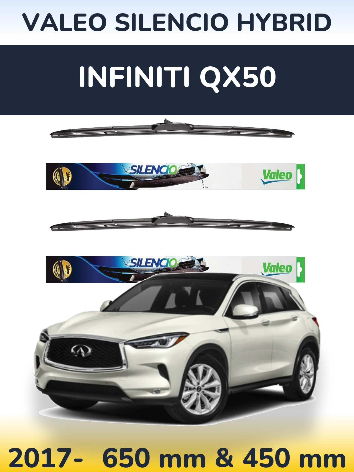 Torkarblad Valeo Silencio Hybrid för Infiniti QX50