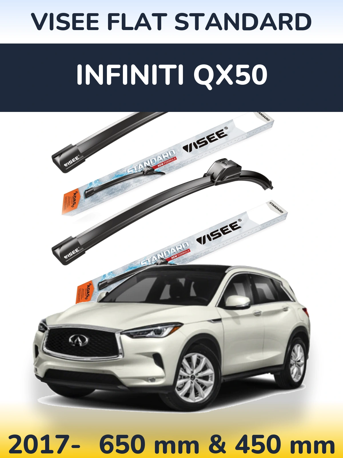Torkarblad VISEE FLAT STANDARD för Infiniti QX50