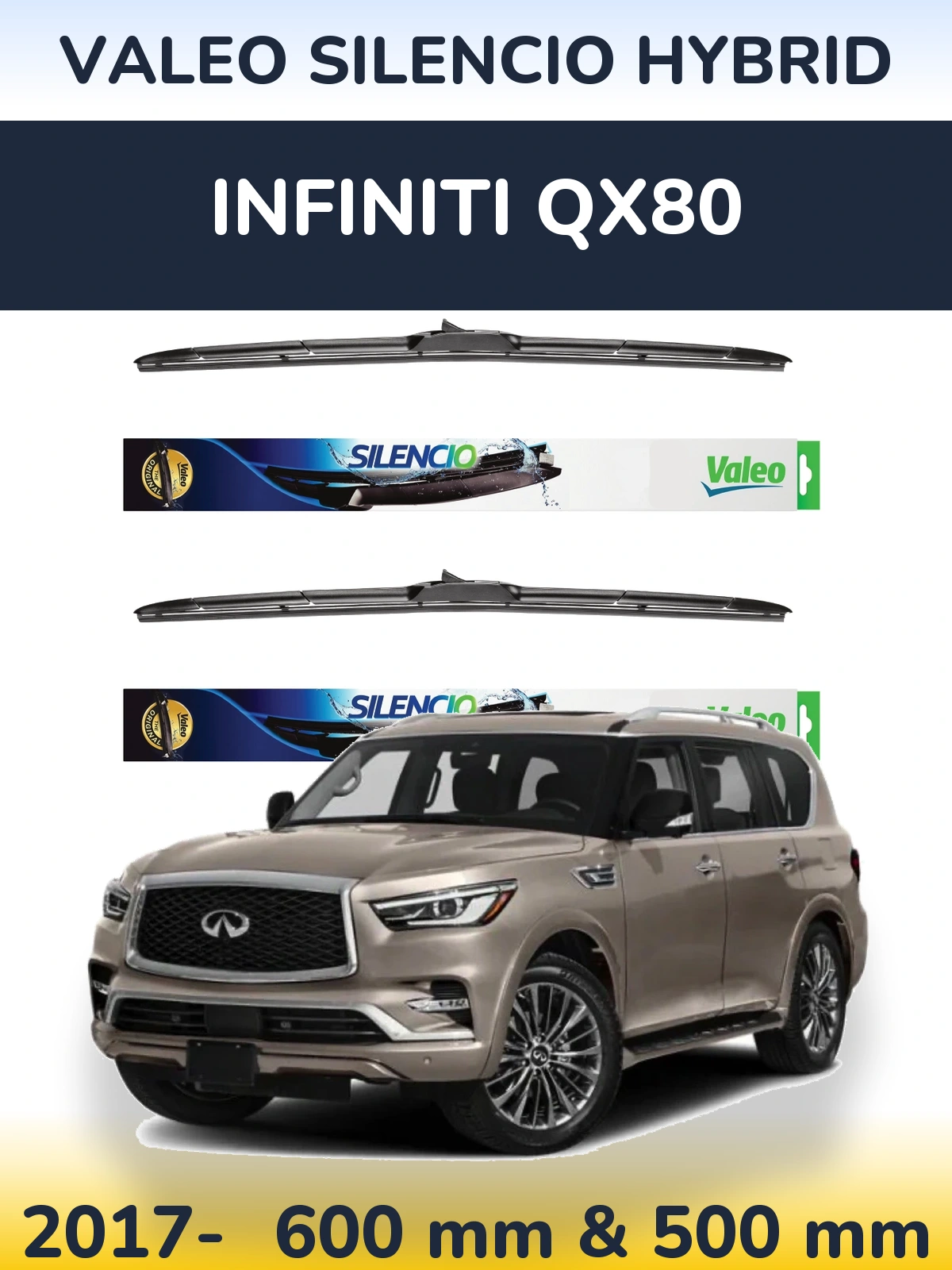 Torkarblad Valeo Silencio Hybrid för Infiniti QX80