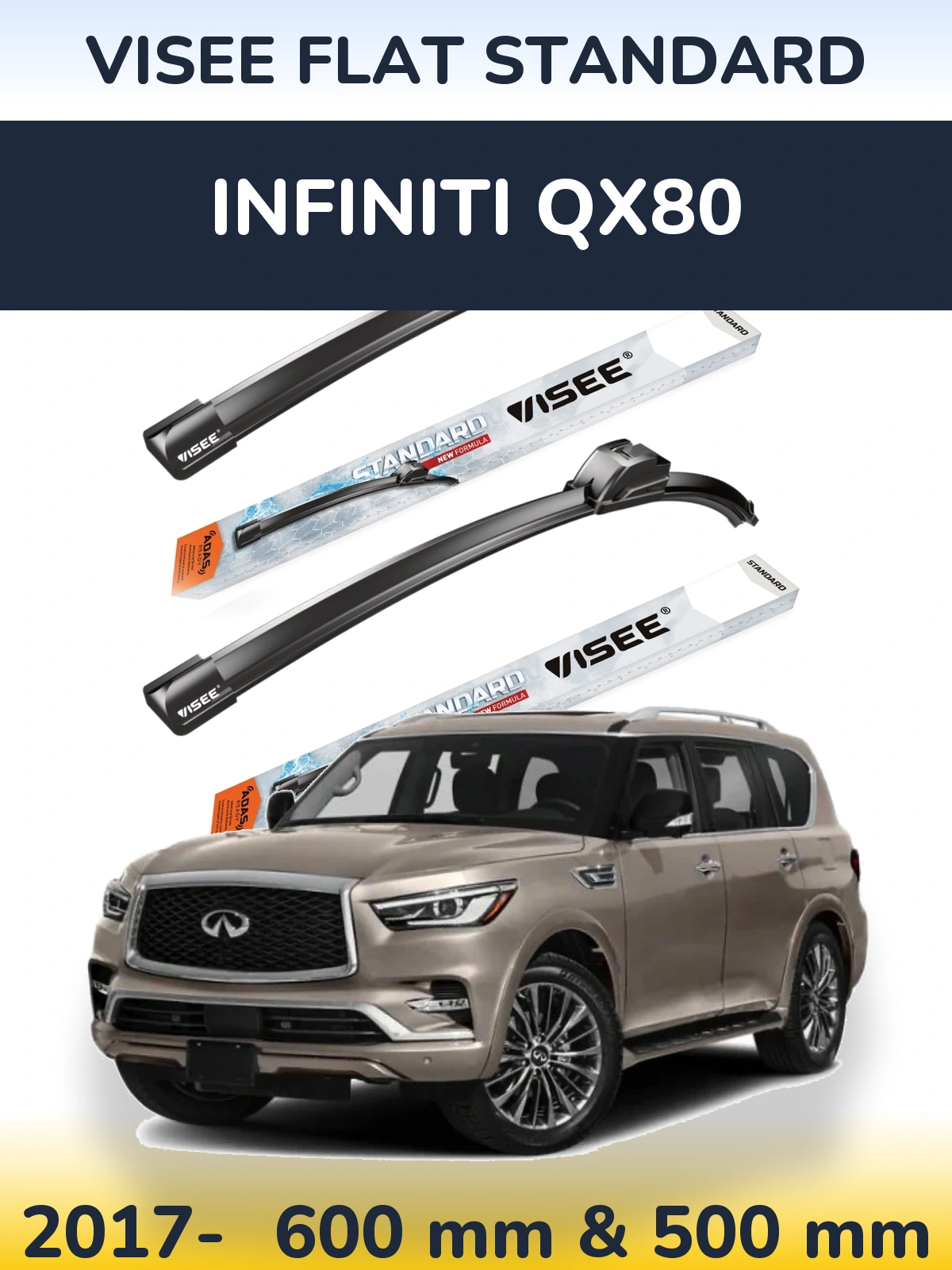 Torkarblad VISEE FLAT STANDARD för Infiniti QX80