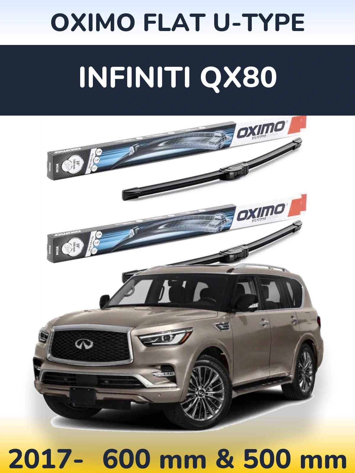 Torkarblad Oximo Flat U-type för Infiniti QX80