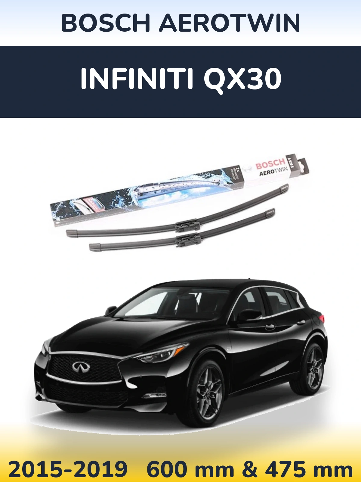 Torkarblad BOSCH AeroTwin för Infiniti QX30