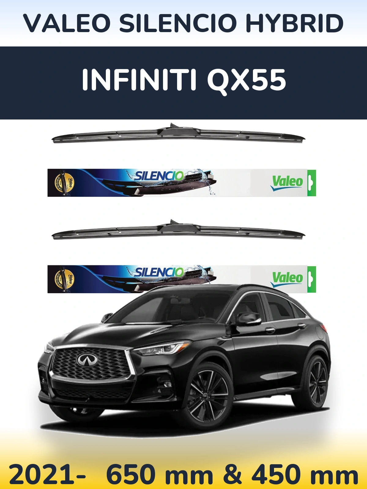 Torkarblad Valeo Silencio Hybrid för Infiniti QX55
