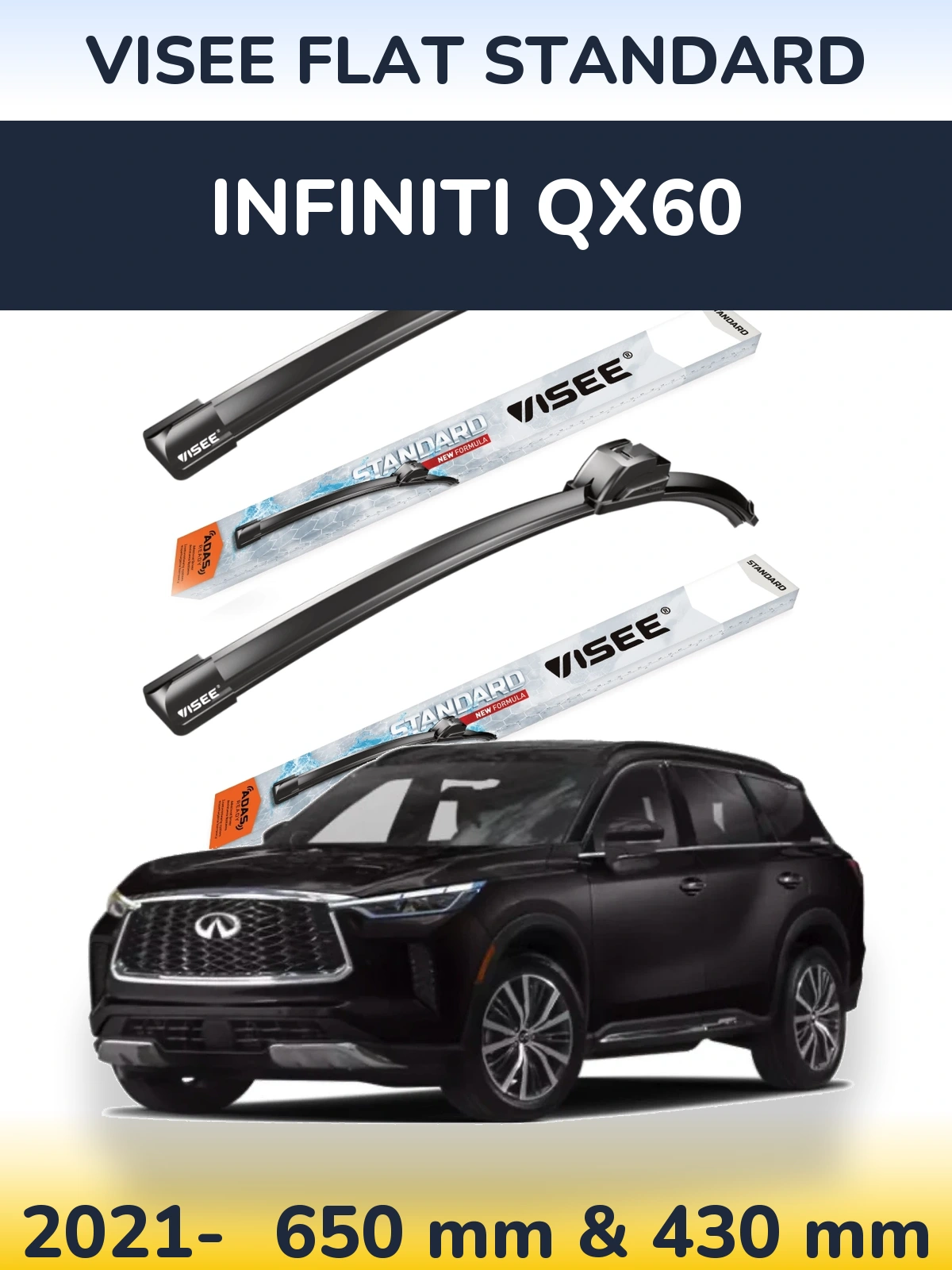 Torkarblad VISEE FLAT STANDARD för Infiniti QX60