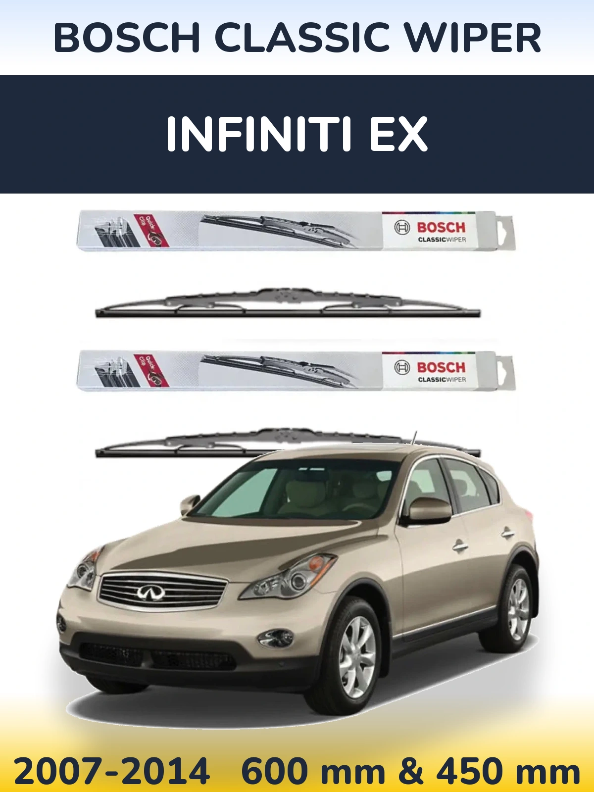 Torkarblad BOSCH Classic Wiper för Infiniti EX