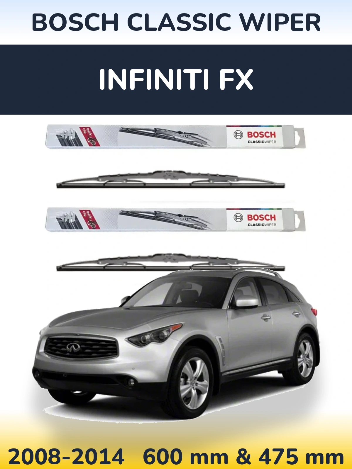 Torkarblad BOSCH Classic Wiper för Infiniti FX
