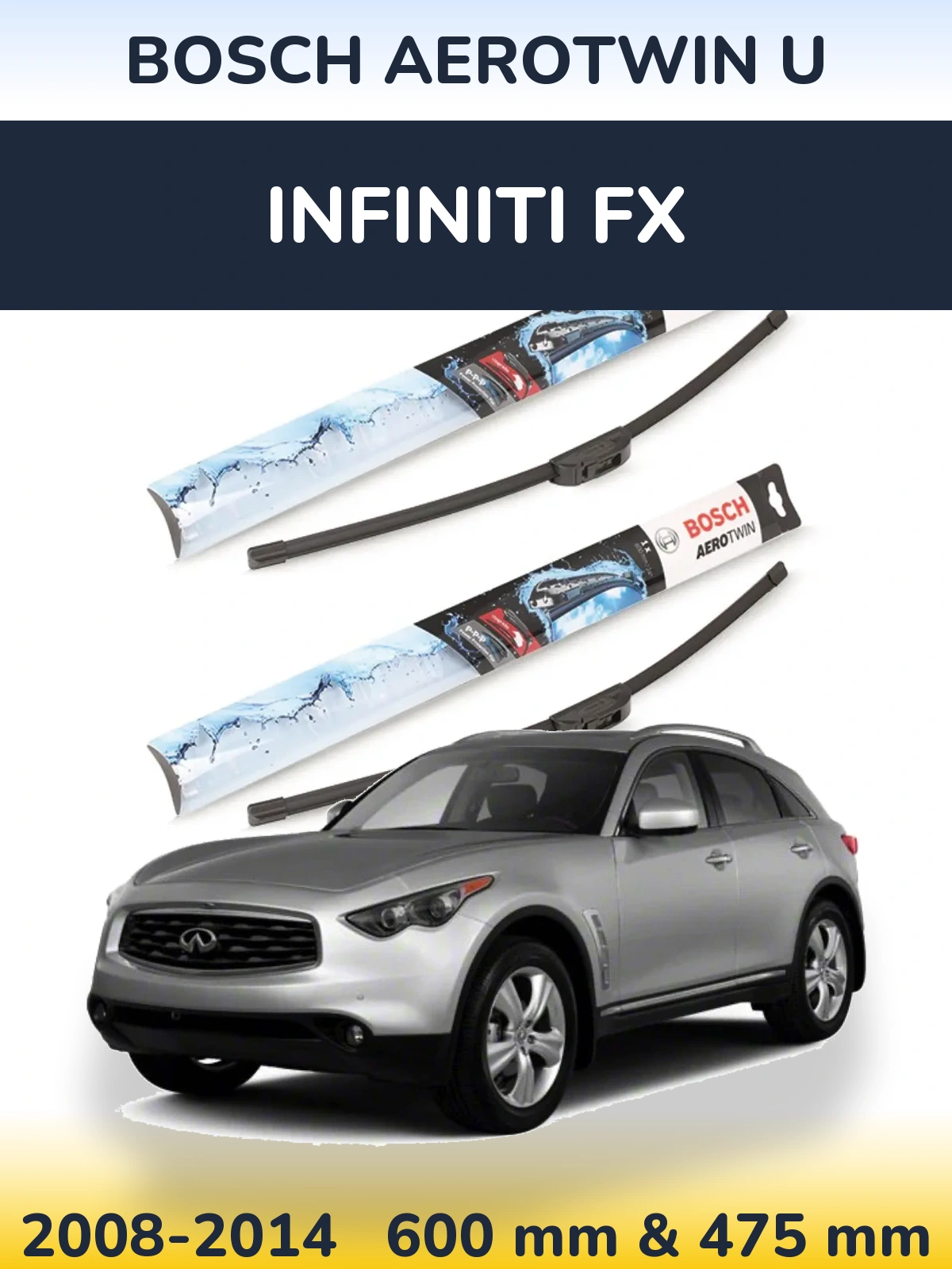Torkarblad BOSCH AeroTwin U för Infiniti FX