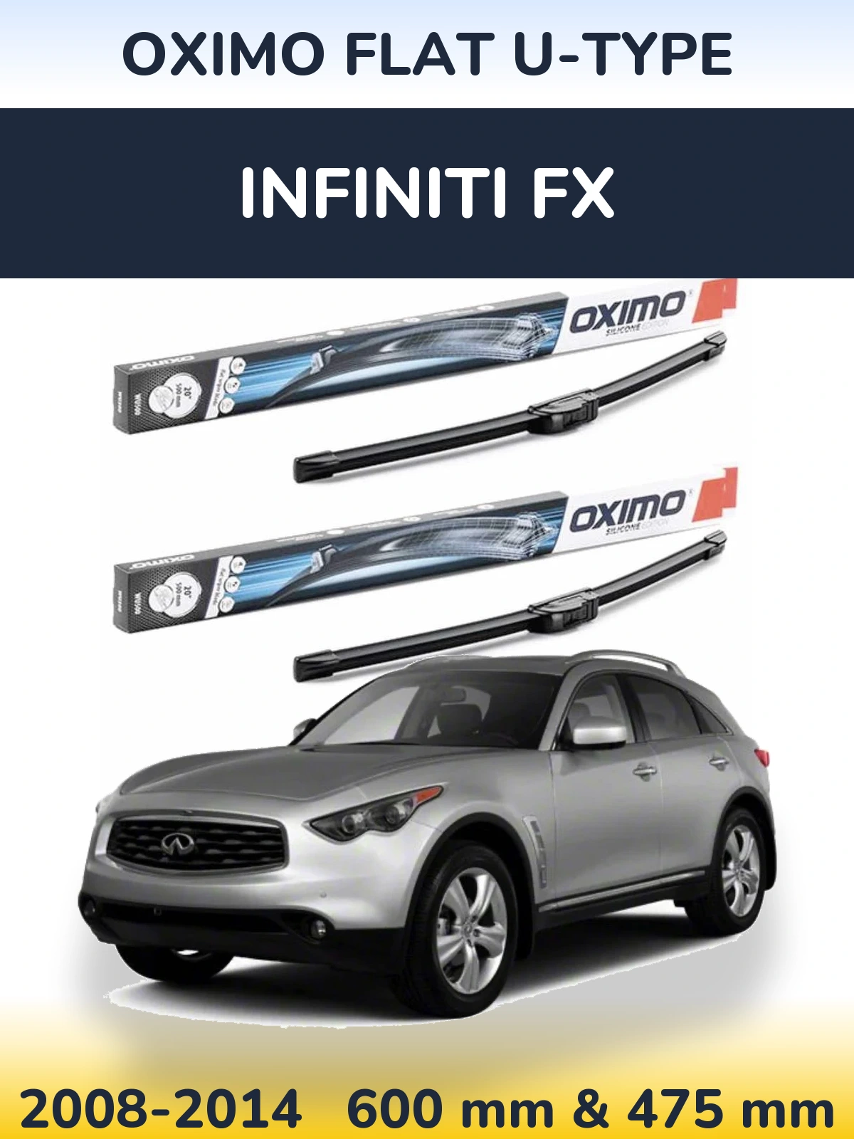 Torkarblad Oximo Flat U-type för Infiniti FX