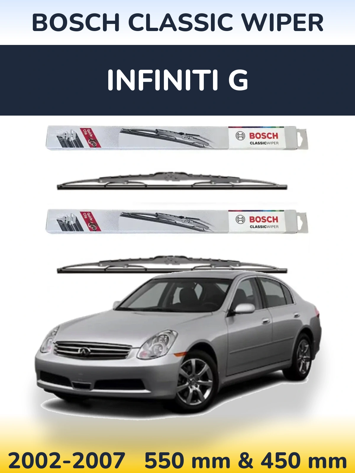 Torkarblad BOSCH Classic Wiper för Infiniti G
