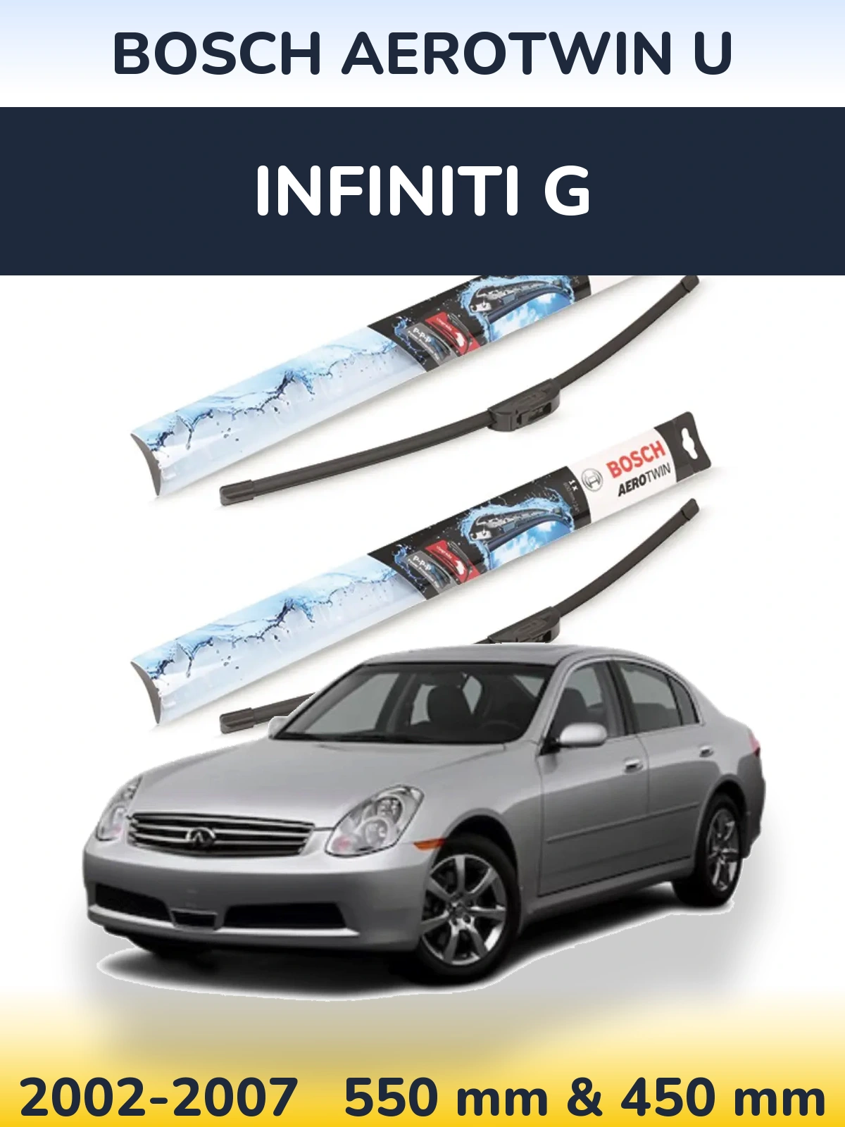Torkarblad BOSCH AeroTwin U för Infiniti G