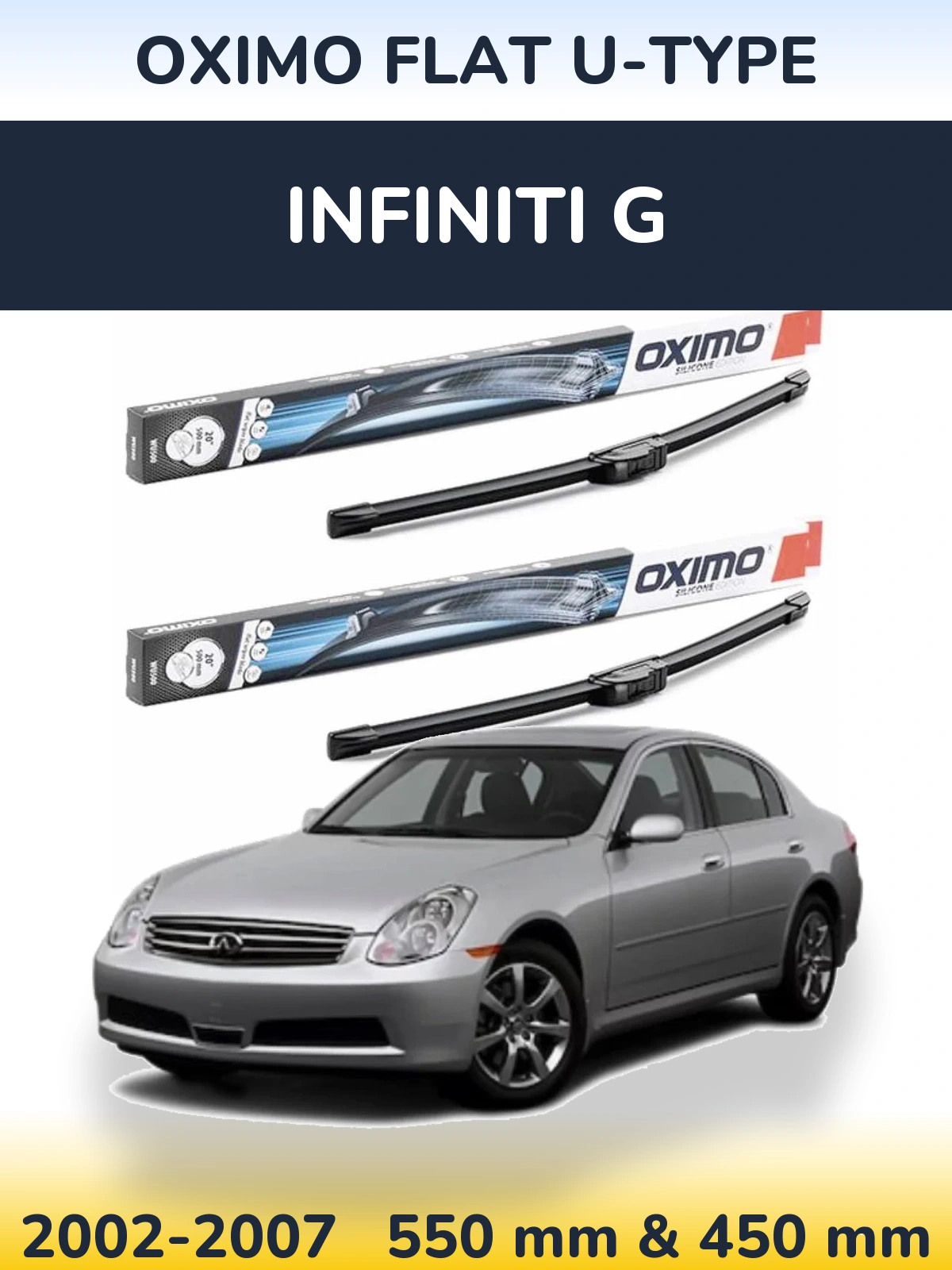 Torkarblad Oximo Flat U-type för Infiniti G