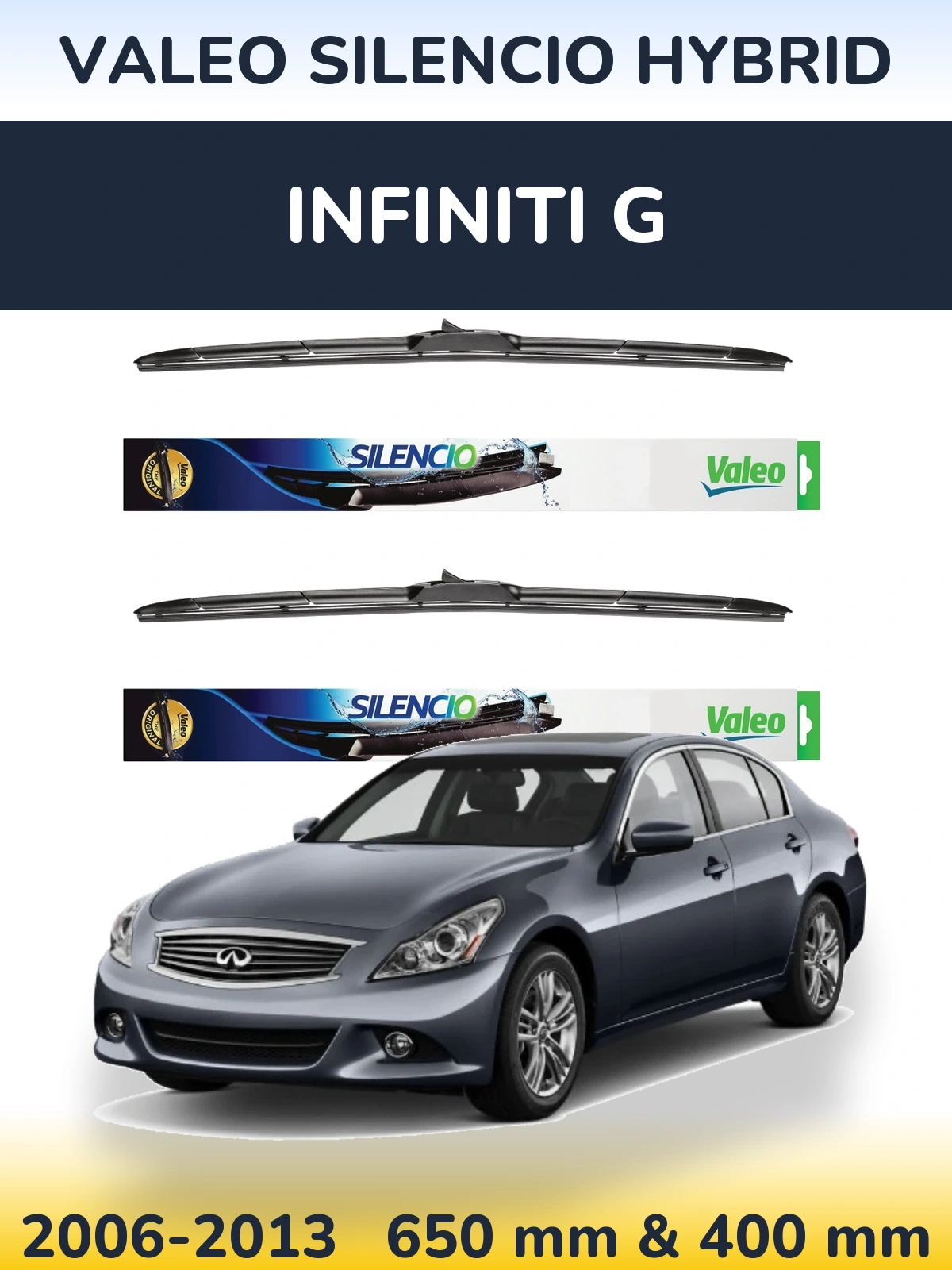 Torkarblad Valeo Silencio Hybrid för Infiniti G