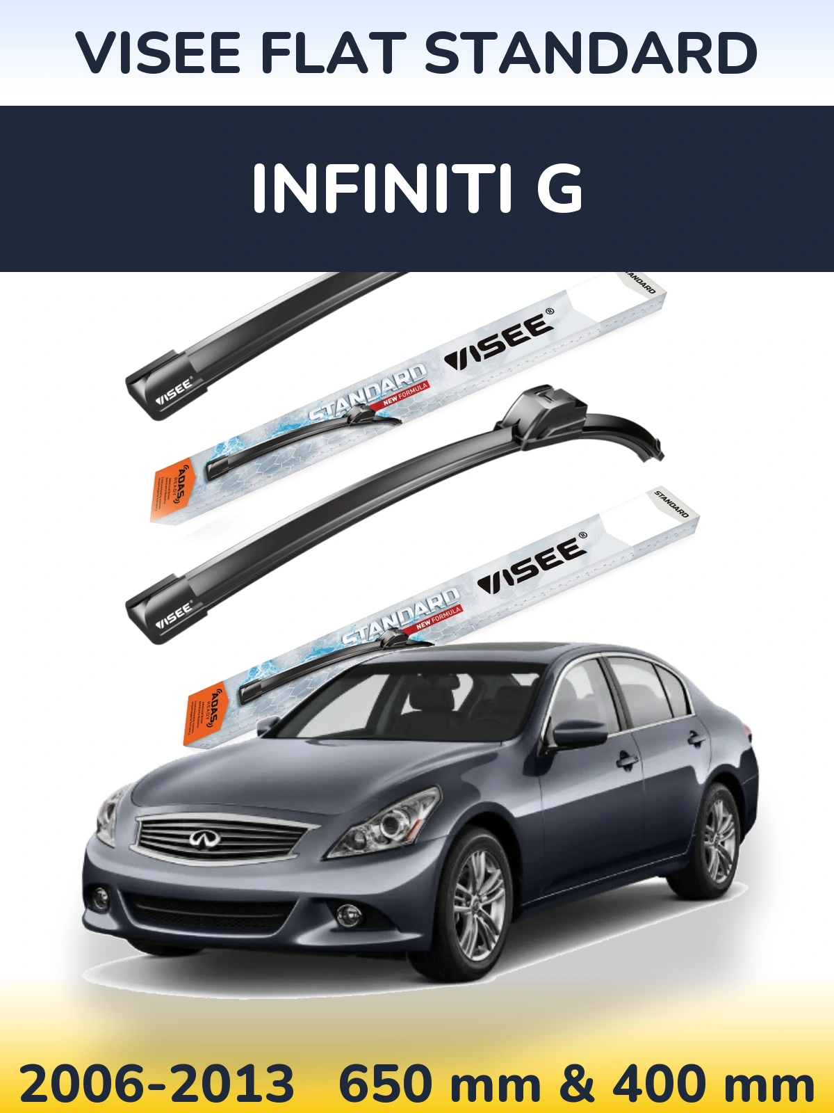 Torkarblad VISEE FLAT STANDARD för Infiniti G
